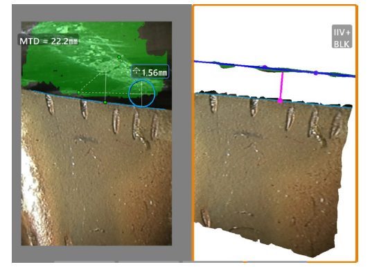采用三維立體測量技術測量葉片與護罩間隙 采用三維立體測量技術測量葉片與護罩間隙